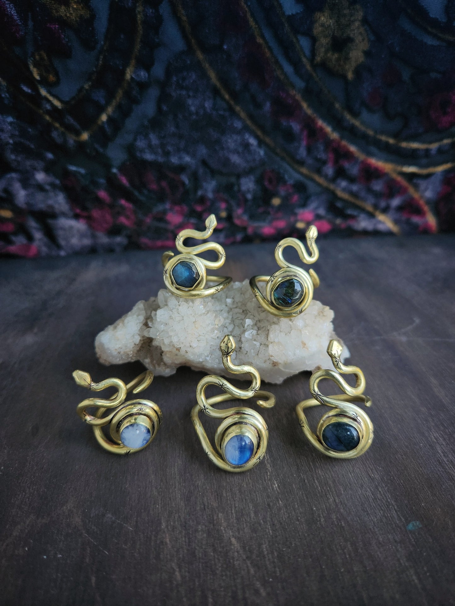 Serpent Guardian Ring ft. Blue Labradorite