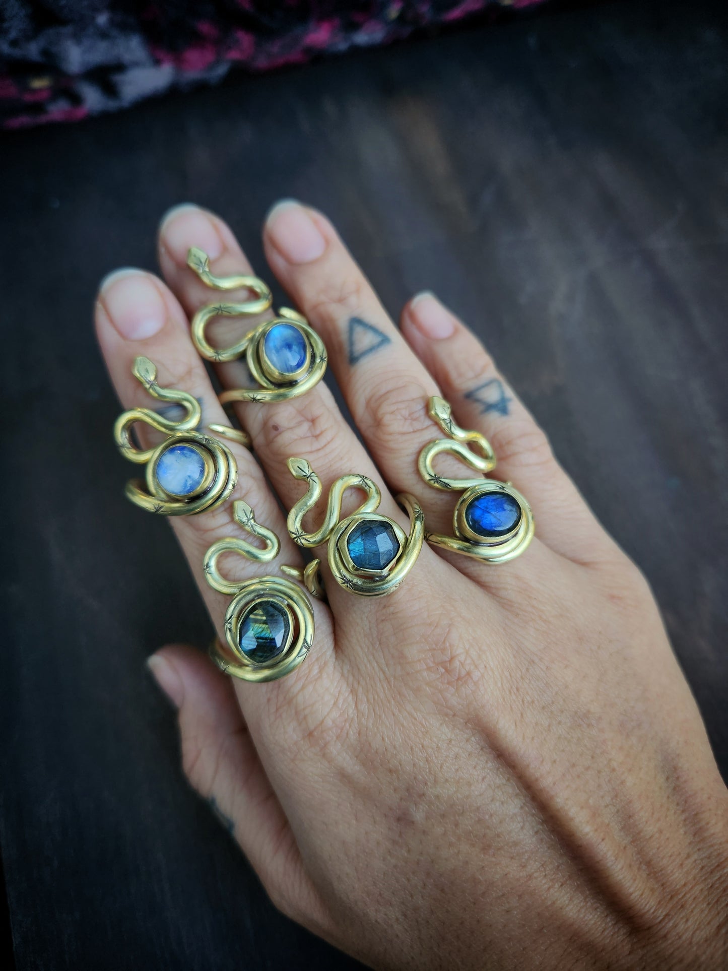 Serpent Guardian Ring ft. Blue Labradorite