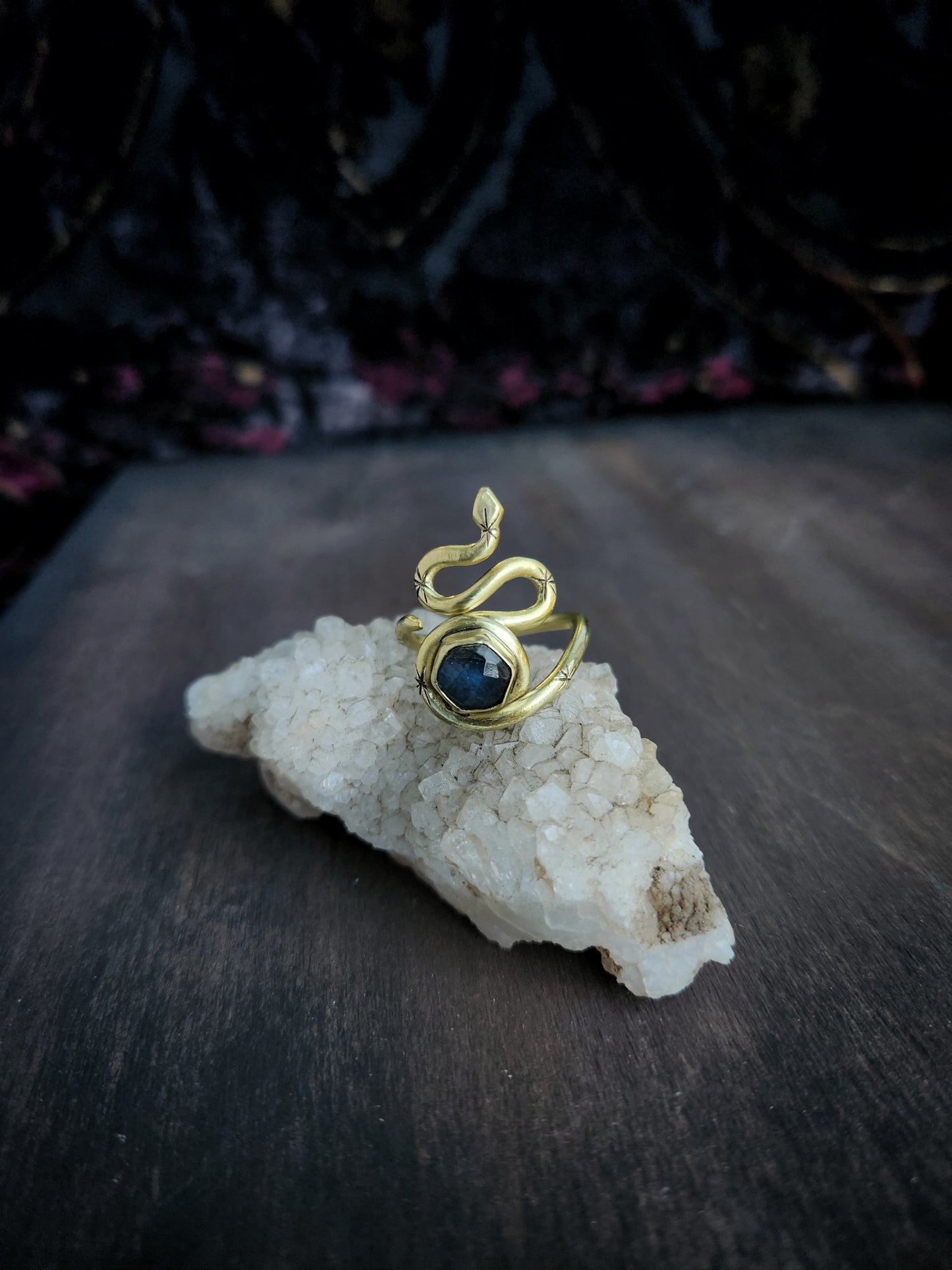 Serpent Guardian Ring ft. Blue Labradorite