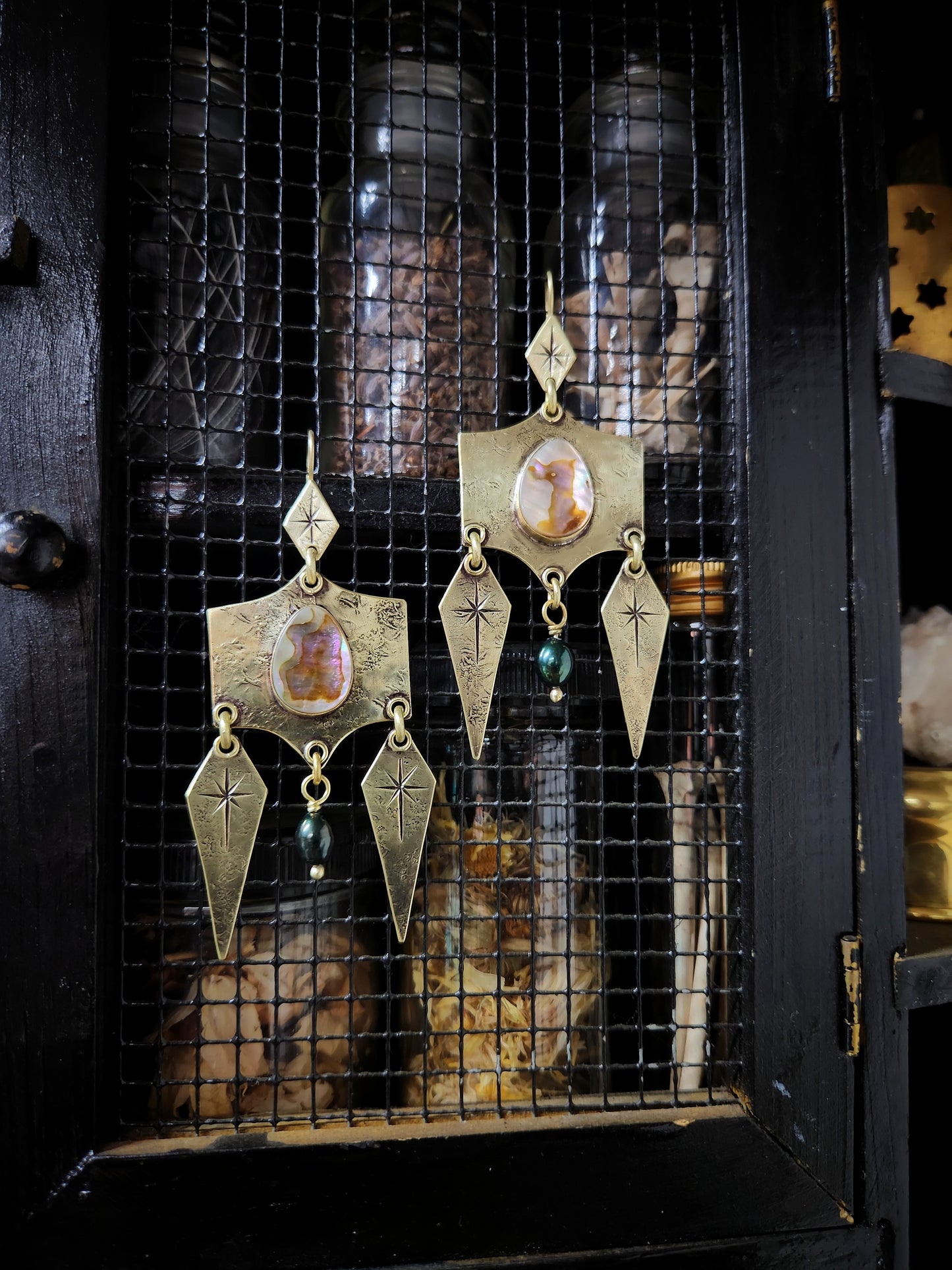 Starfall Abalone & Pearl Earrings