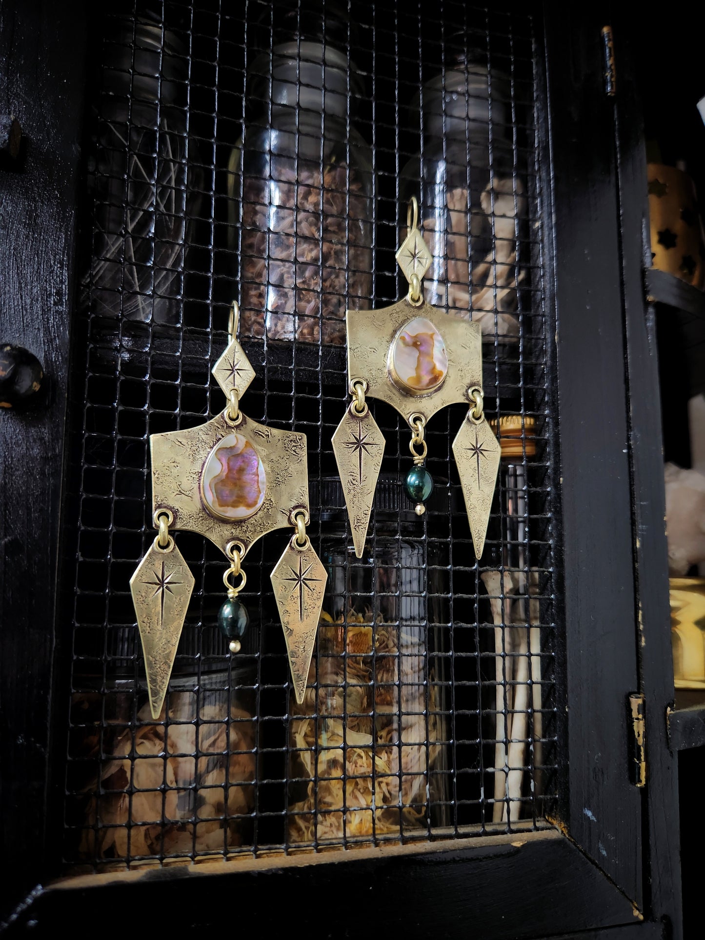 Starfall Abalone & Pearl Earrings