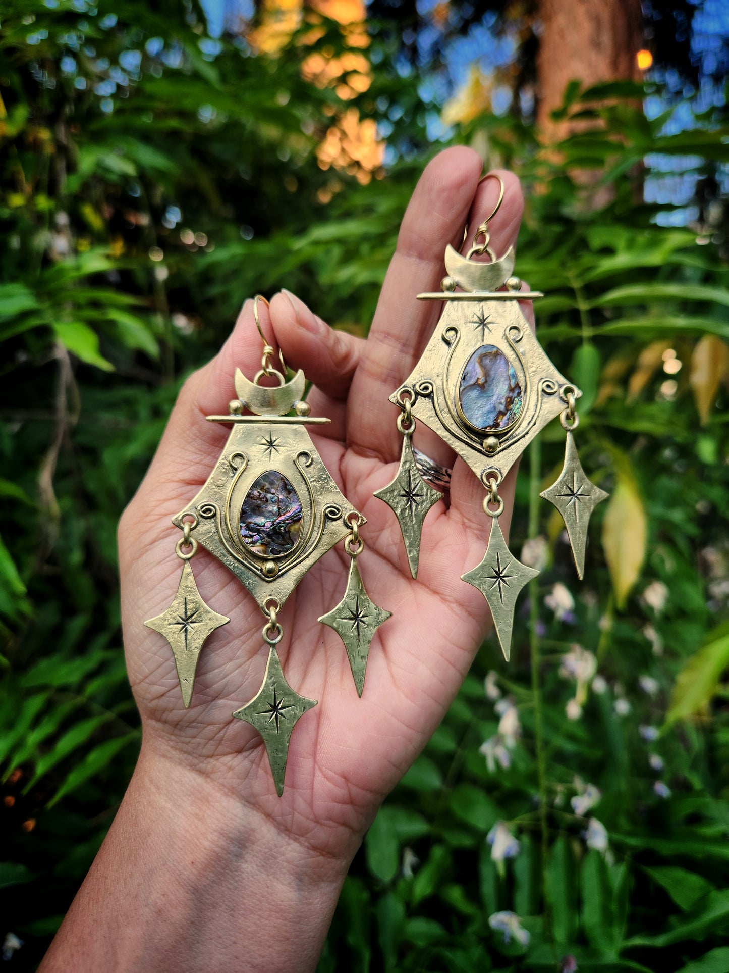 Pre-Order Star Fall Abalone Earrings