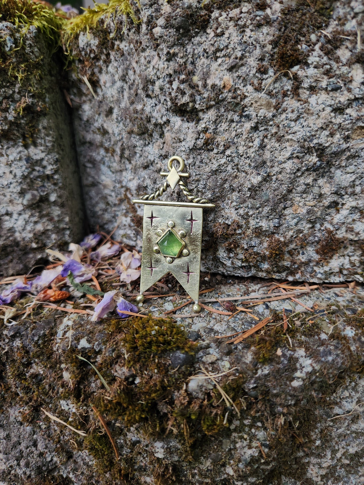 Strawberry Quartz Banner Pendant or Earring