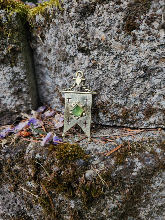 Strawberry Quartz Banner Pendant or Earring